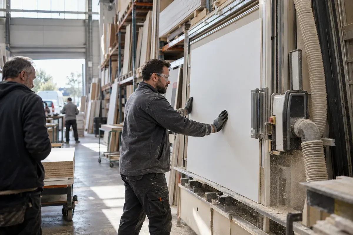 Faire débiter ses panneaux en magasin