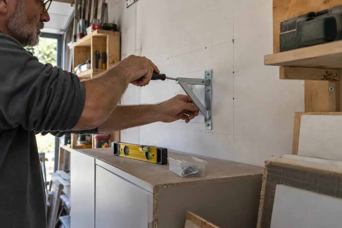 Fixer un meuble au mur selon la cloison