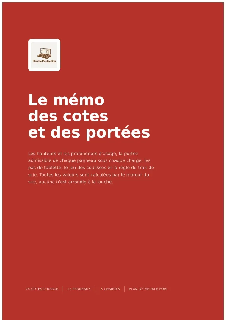 La première page du mémo des cotes et des portées, document PDF gratuit de douze pages
